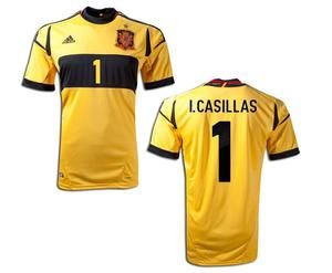   Final Espana Shirt Euro Goalkeeper Casillas Real Madrid Jersey