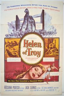 HELEN OF TROY (1955) Original One Sheet Poster   Rossana Podesta, Jack 
