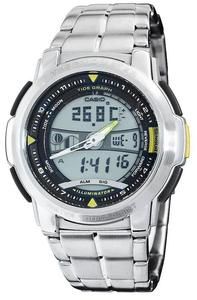  9BV Mens Tide Digital Thermometer Sports Watch Stainless Steel