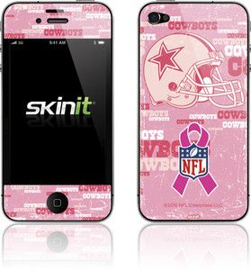 Skinit Dallas Cowboys Breast Cancer Awareness Skin for Apple iPhone 4 