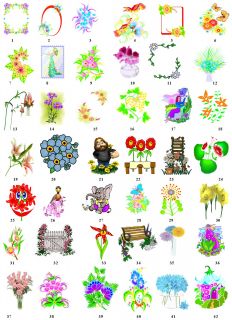 Colorful Flowers Spring Fun Return Address Labels Gift Tags Buy 3 Get 