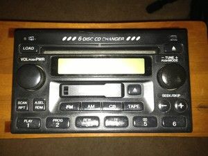 Honda 2001+ CD6 Cassette radio. OEM factory original CD changer stereo