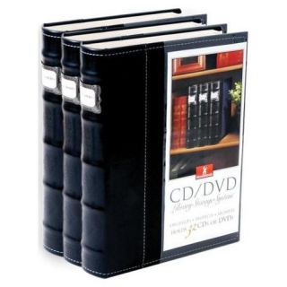   Bellagio Italia CD DVD Blu Ray Binder Storage System  3 Pack Black