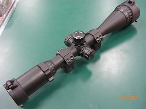 Center Point 4 16x40 Adjustable Objective AO Tactical Mil Dot Rifle 
