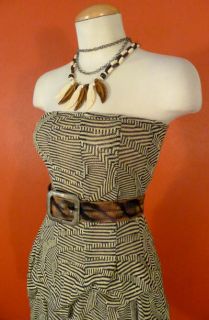   Missoni Style Zig Zag Knit Cecilia Prado Strapless Mini Dress S