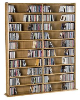 Wood Technology mm 1200 Series CD DVD Storage Wall Unit