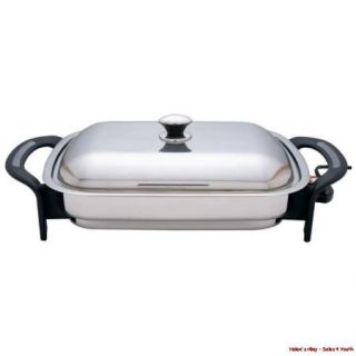   16 Rectangular Surgical Stainless Steel Electric Skillet KTES4