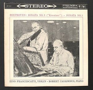 FRANCESCATTI CASADESUS Beethoven KREUTZER SONATA No 9 1 Columbia 