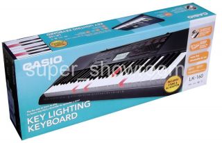 New Electronic Lighted Keyboard with Stand Casio LK160 Light Up 