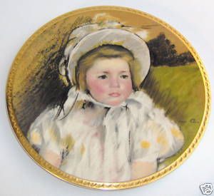 Simone in A White Bonnet Mary Cassatt Collector Plate