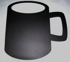 Chalkboard Coffee Mug Vinyl Sticker Black Large