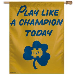 Notre Dame Play Like A Champion Today Outdoor House Flag Banner