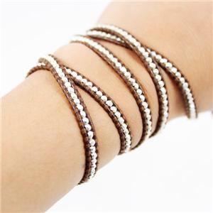CHAN LUU LEATHER Prec Stone Wrap Bracelet Authentic NEW One Size