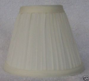 New Ivory Pleated Mini Chandelier Lamp Shade