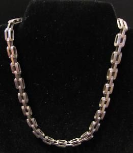 Vintage Taxco Mexican chunky sterling silver 925 necklace modern 