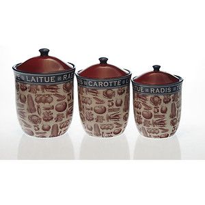 Certified International French Market Canisters Set of 3 Canisters 