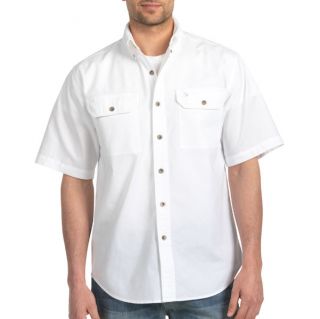 Carhartt Short Sleeve Chambray Solid Work Shirt White S200 WHC