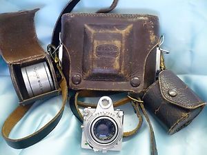 Vintage Zeiss Ikon Contessa Camera,With Case,Tessar Lens 12.8 