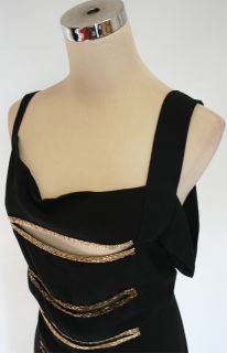 NWT MAX AZRIA $418 Black Cocktail Evening Dress M