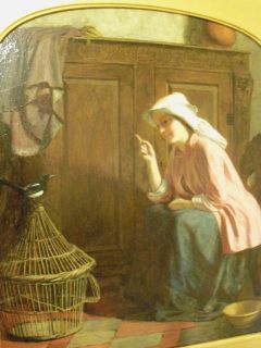Charles Sillem Litterdale 1861 Oil Painting on Board Maid and The 