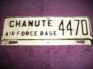 Chanute Air Force Base License Plate