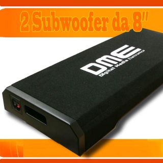 DME BX208 Doppio Subwoofer 8 in Bassbox Ultrasottile 1000 Watt