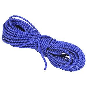 New 1 4 x 50 Blue Three Strand POLY ROPE Great for Camping rafting and 