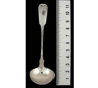 Large 18285 1830 American Coin Silver Punch Ladle by R & W Wilson