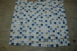  ceramic mosaic tile mat over 600 3 8 tiles multicolor blues and gray 