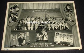 Vintage WBT Radio Promo Pics Lot Bill Monroe Rangers Quartet Opry More 