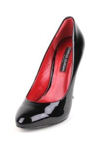 Charles Jourdan ELTON BLACK 9.5 Patent Leather Heels Pumps Stilettos 
