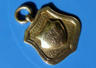ANTIQUE DECO SOLID 9ct ROSE GOLD Bham 1927 WATCH FOB *No Res*