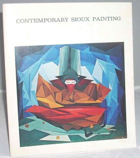 1970 Contemporary Sioux Painting Oscar Howe Charles Trimble
