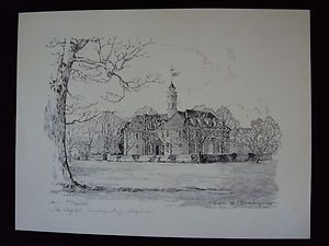 Charles H Overly The Capital Williamsburg Virginia Drawing