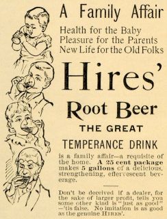 1892 Ad Hires Root Beer Family Temperance Drink Pricing   ORIGINAL 