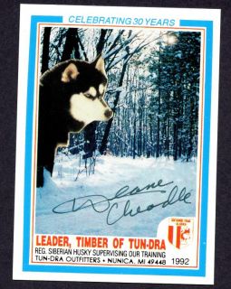 TUN DRA Outfitters Signed Deane Cheadle Siberian Husky