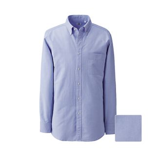 UNIQLO Gray Chambray Baby Blue UNIQUILO Oxford Shirt H M H and M 
