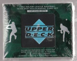 1992 Upper Deck Team MVP Holographic 54 Card Ed Set