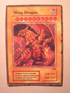 YU GI OH WING DRAGON YELLOW GOD CARD INFINITY ATTACK & DEFENSE POINTS 
