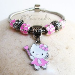   Hello Kitty European Charm Bracelet   Kid Child Small Sizes Available