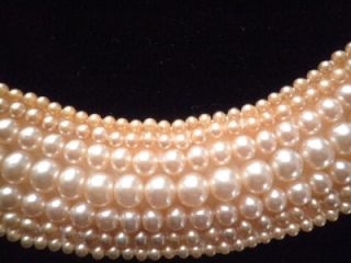 vintage glentex japan faux pearl collar nice