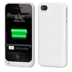   4S White 1500 mAh Energy Battery Charge Case Phone Cover