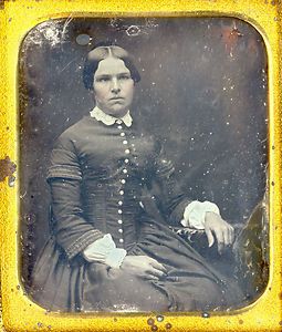 Daguerreotype of Young Victorian in FINE Bird With Grapes Full 