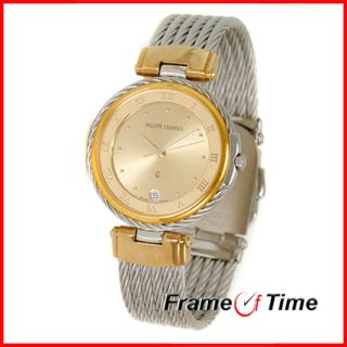 Philippe Charriol Mens Gold SS Cable Celtic Roman Watch