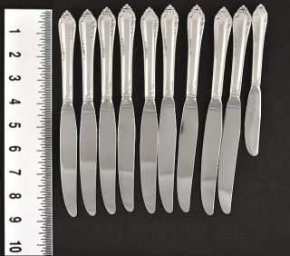 10 Pc Reed & Barton Dancing Flowers Knives & Butter Sterling Silver 