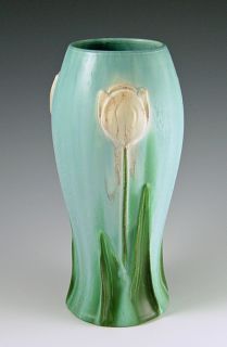 Ephraim Faience Pottery Tulip Vase Cerf Experimental 