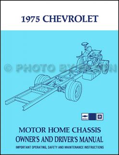 1975 Chevrolet Motor Home Chassis Owners Manual Chevy P30 motorhome 