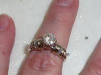 Charles Colvard Moissanite Solitaire Engagement Wedding Ring 14k Gold 
