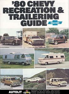 1980 Chevrolet motorhome RV Travel Trailer Brochure