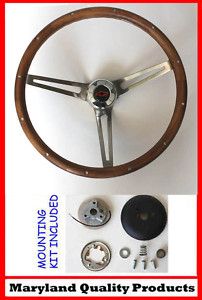 67 1968 CHEVY 2 II NOVA Grant Steering Wood walnut 15 Wheel RED/BK